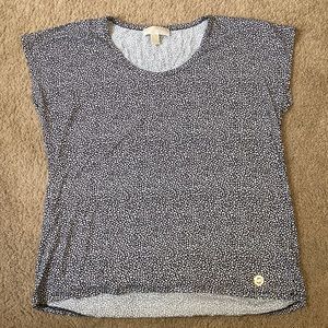 Michael Kors Stone/Animal Print Top